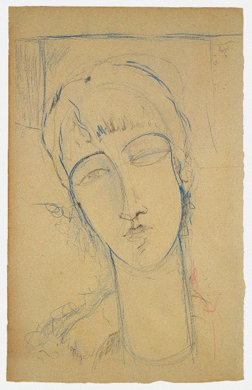Anna Achmatowa Porträt der Roten Frau, 1915 von Amedeo Modigliani