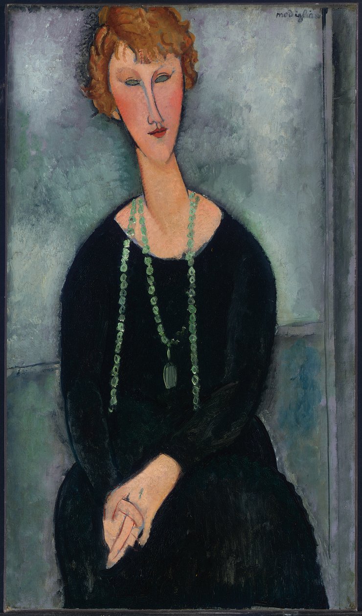 Frau mit grünem Halsband (Madame Menier) von Amedeo Modigliani