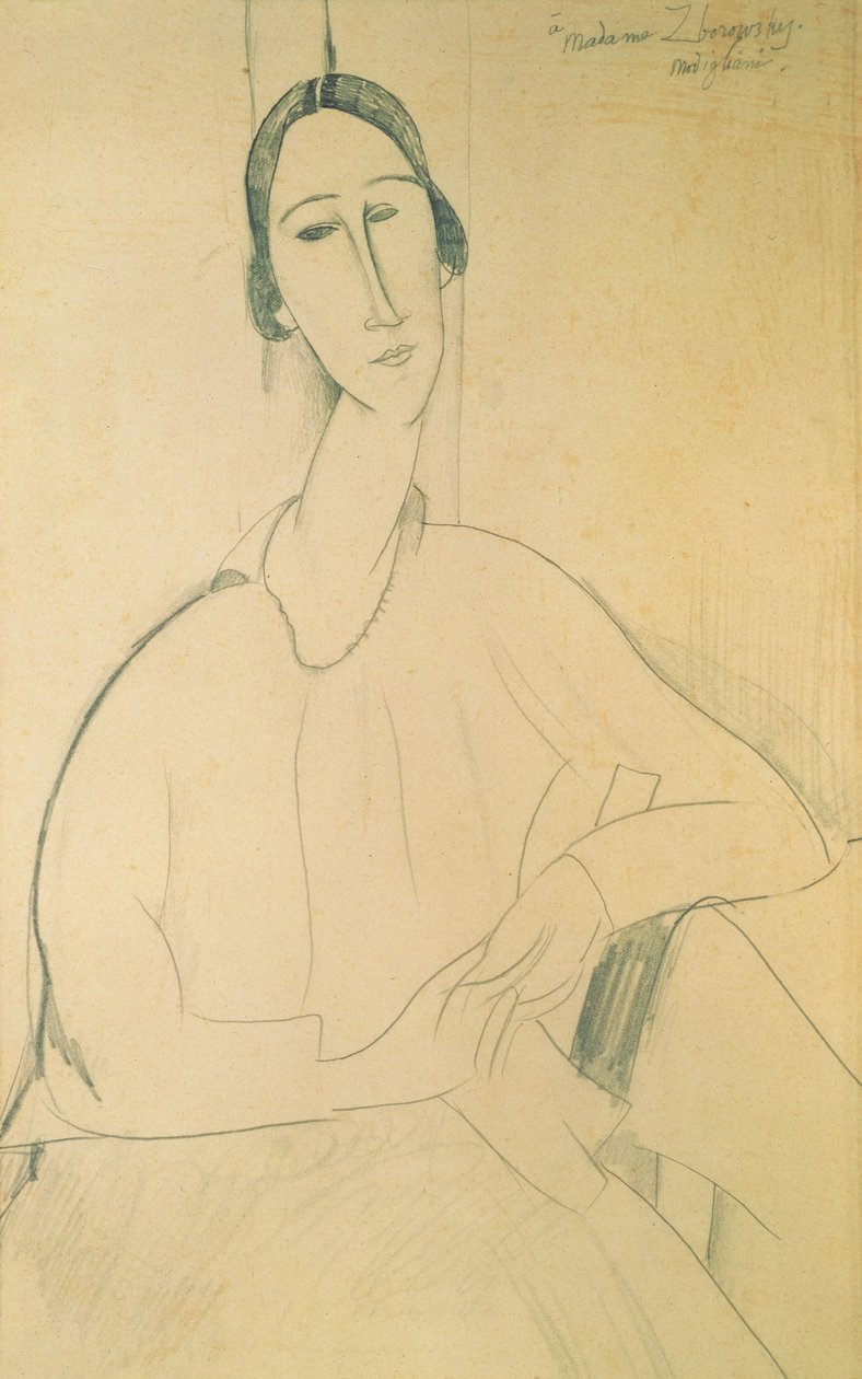 Hanka Zborowska, ca. 1917 von Amedeo Modigliani