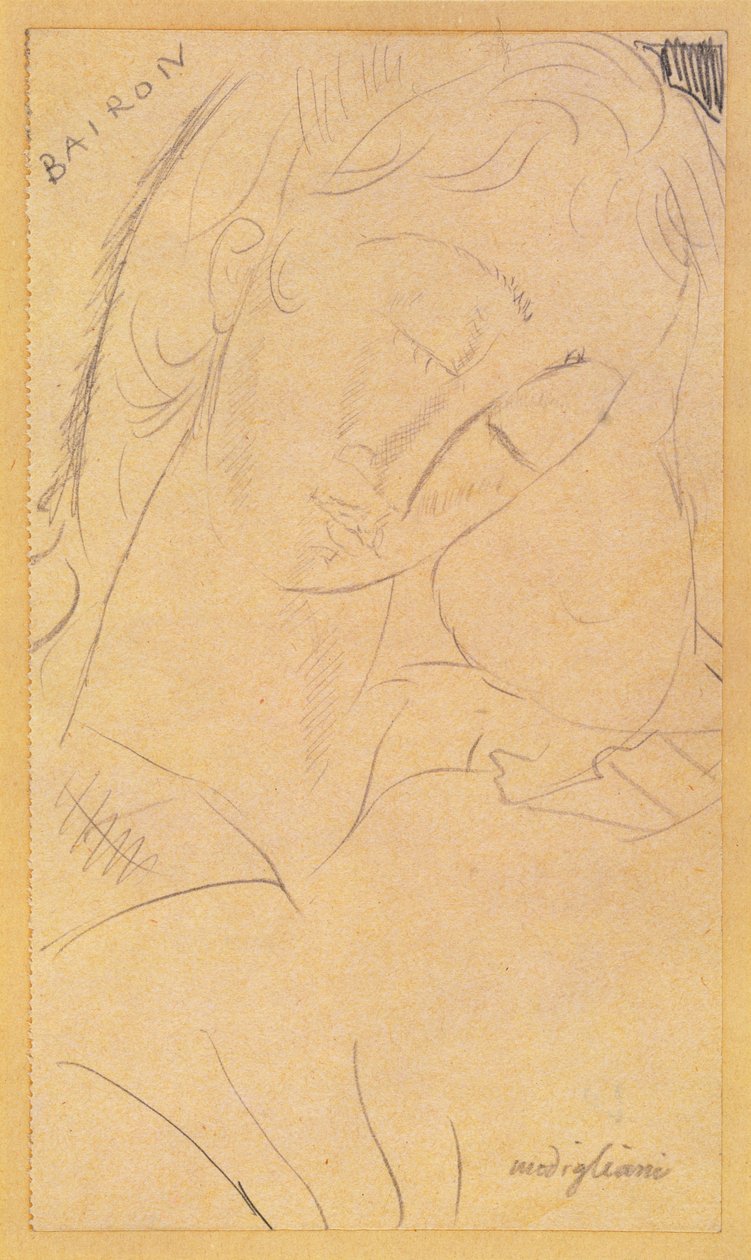 Kopf - Bairon von Amedeo Modigliani