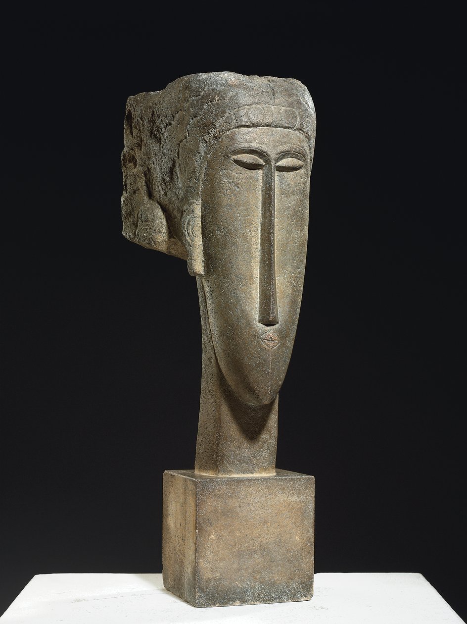 Kopf, ca. 1910-12 von Amedeo Modigliani