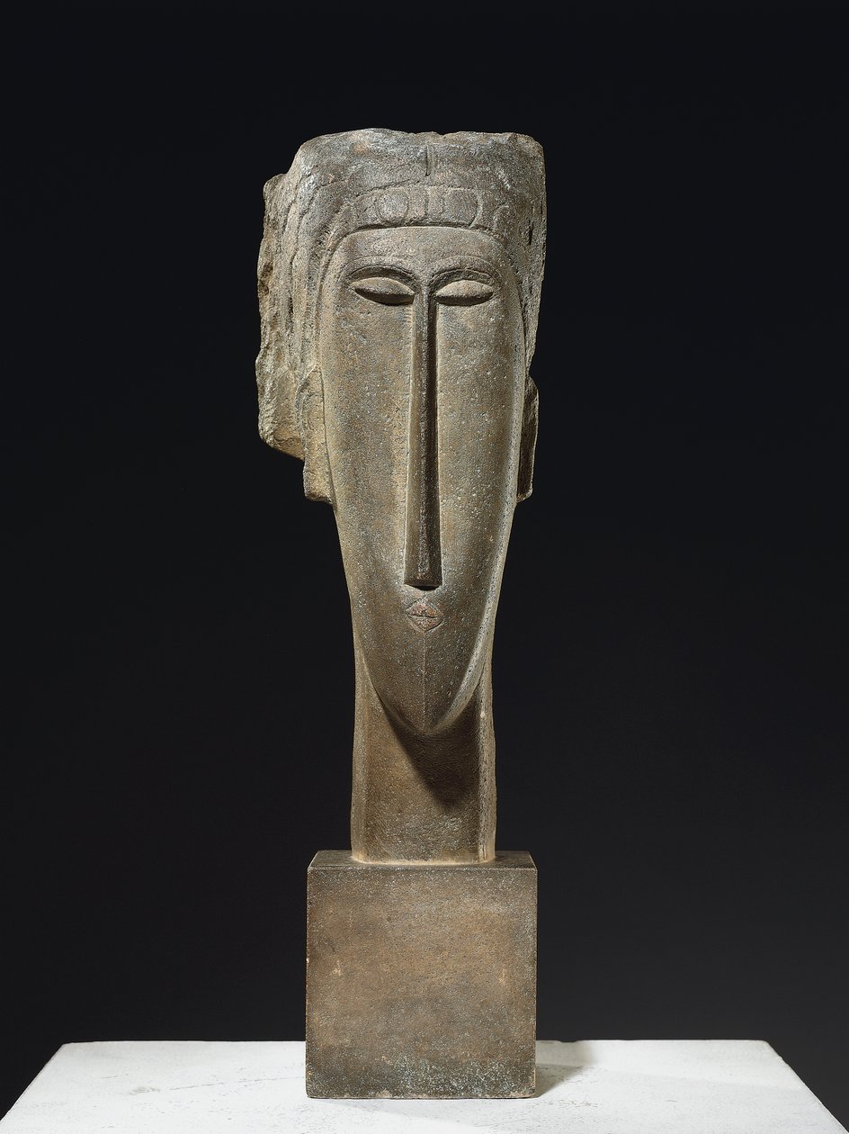 Kopf, ca. 1910-12 von Amedeo Modigliani