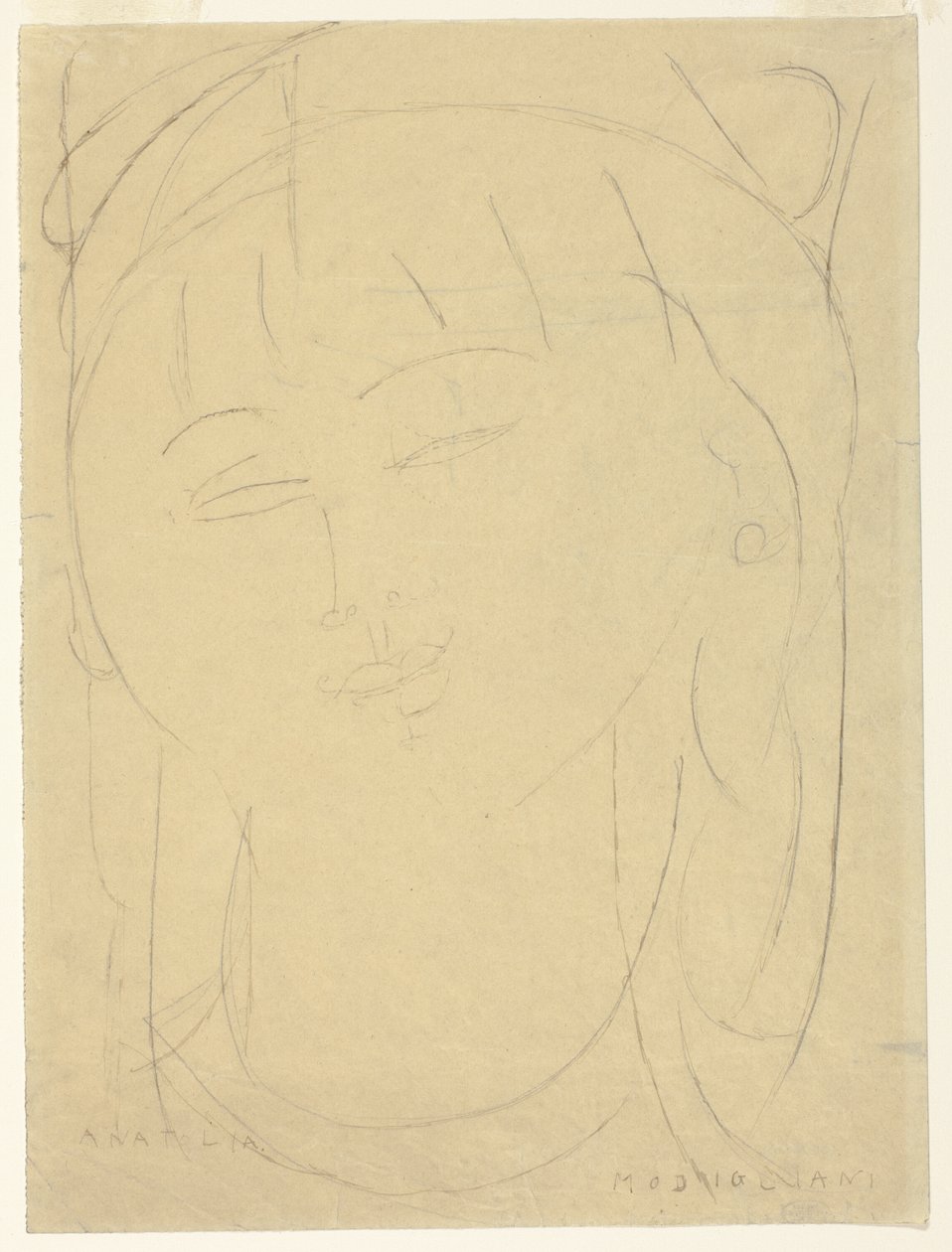 Kopf von Anatolien von Amedeo Modigliani