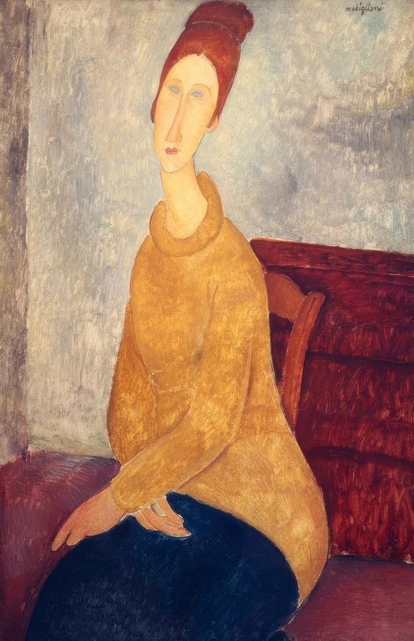 Jeanne Hébuterne mit gelbem Pullover von Amedeo Modigliani