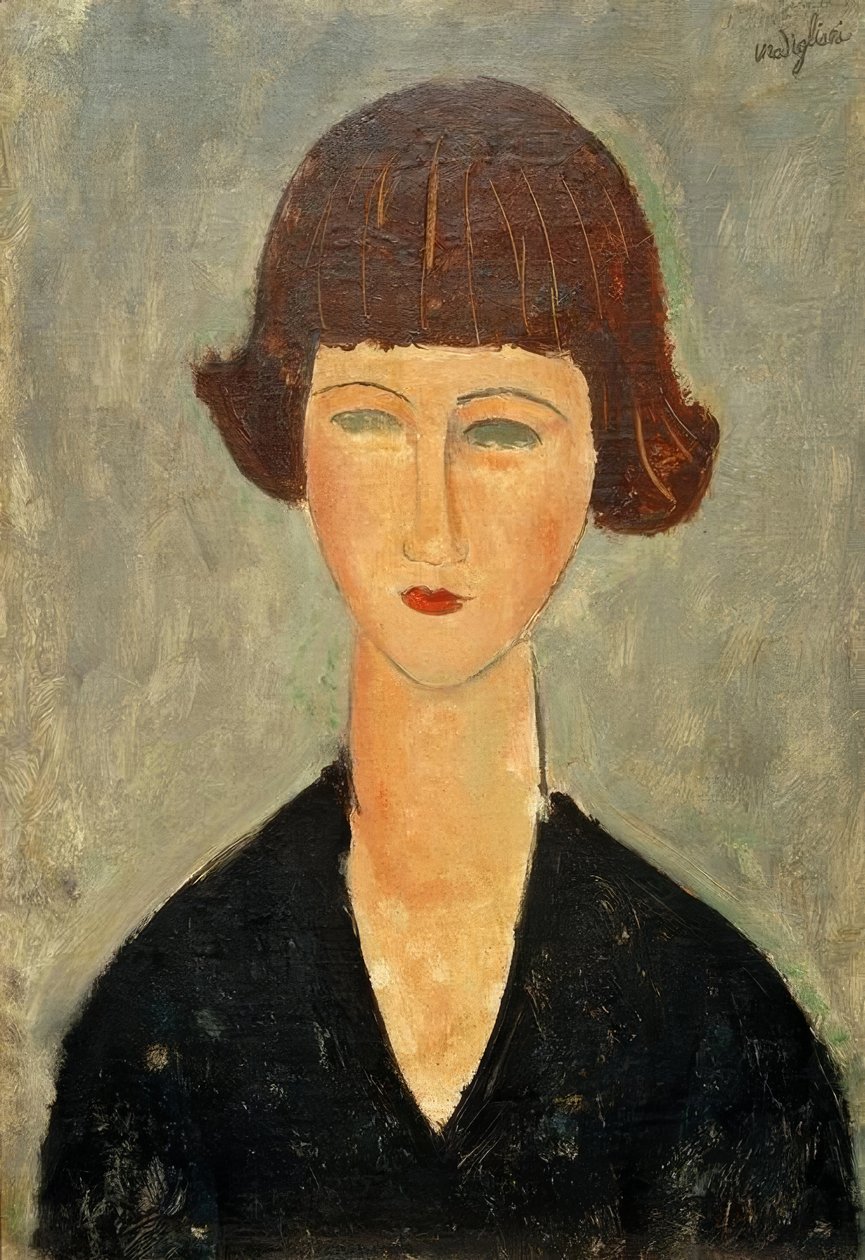 Junge Brünette von Amedeo Modigliani