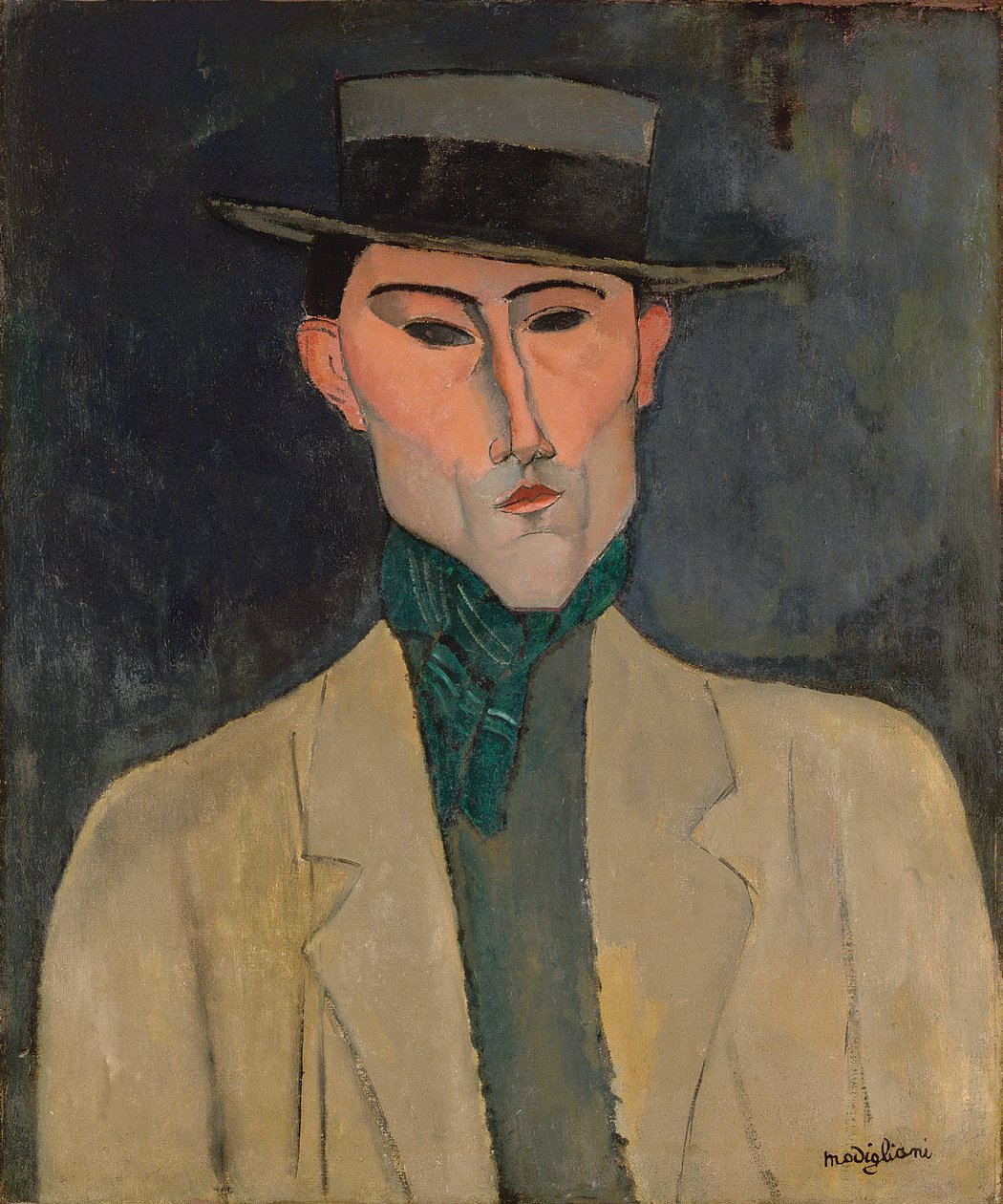 Mann mit Hut von Amedeo Modigliani