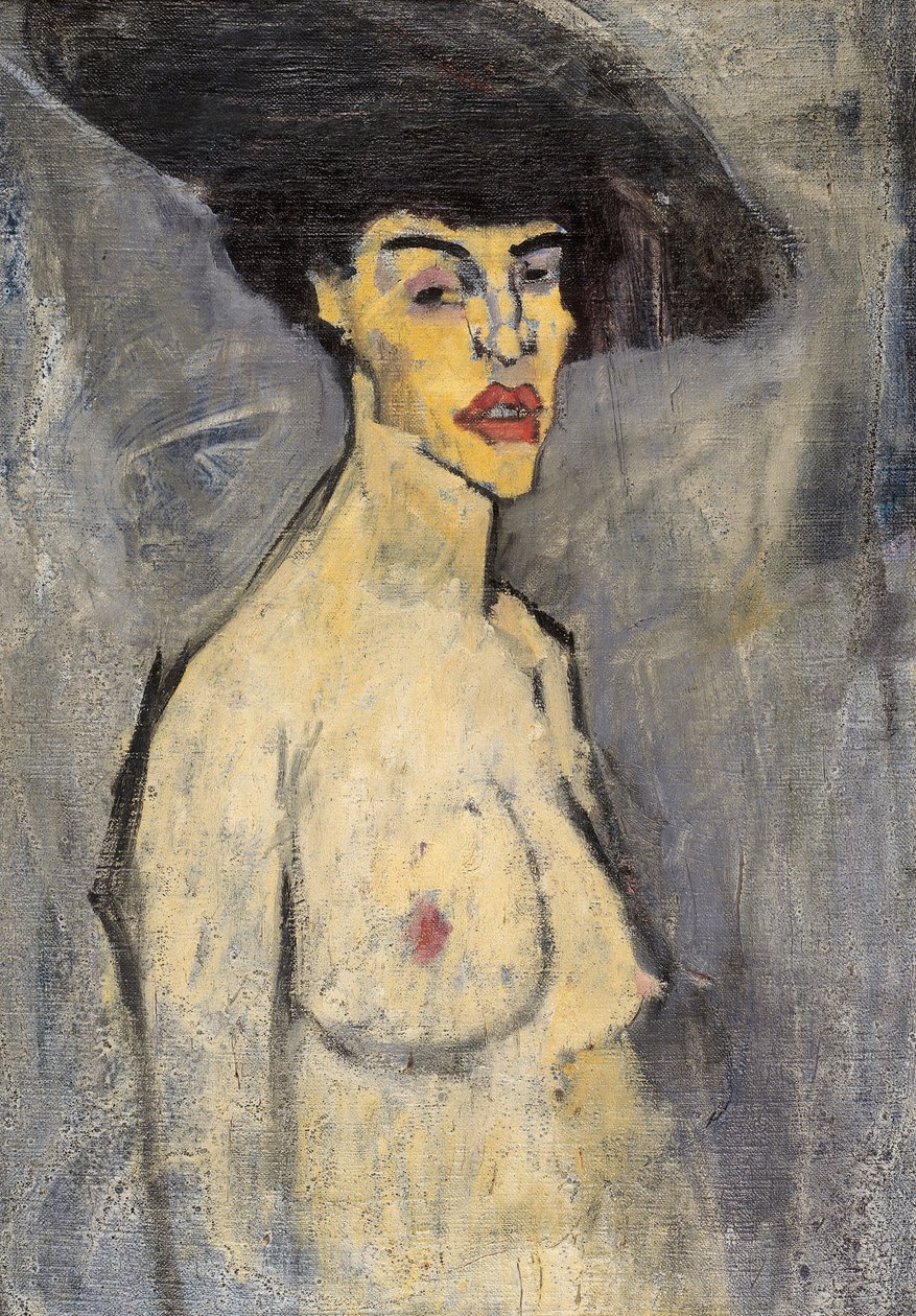 Akt mit Hut von Amedeo Modigliani