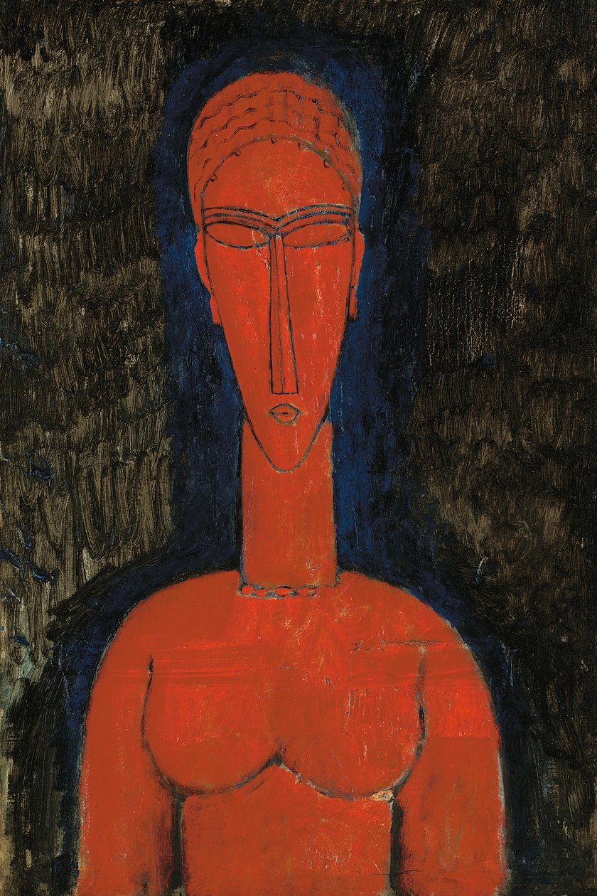 Rote Büste, Karyatide von Amedeo Modigliani