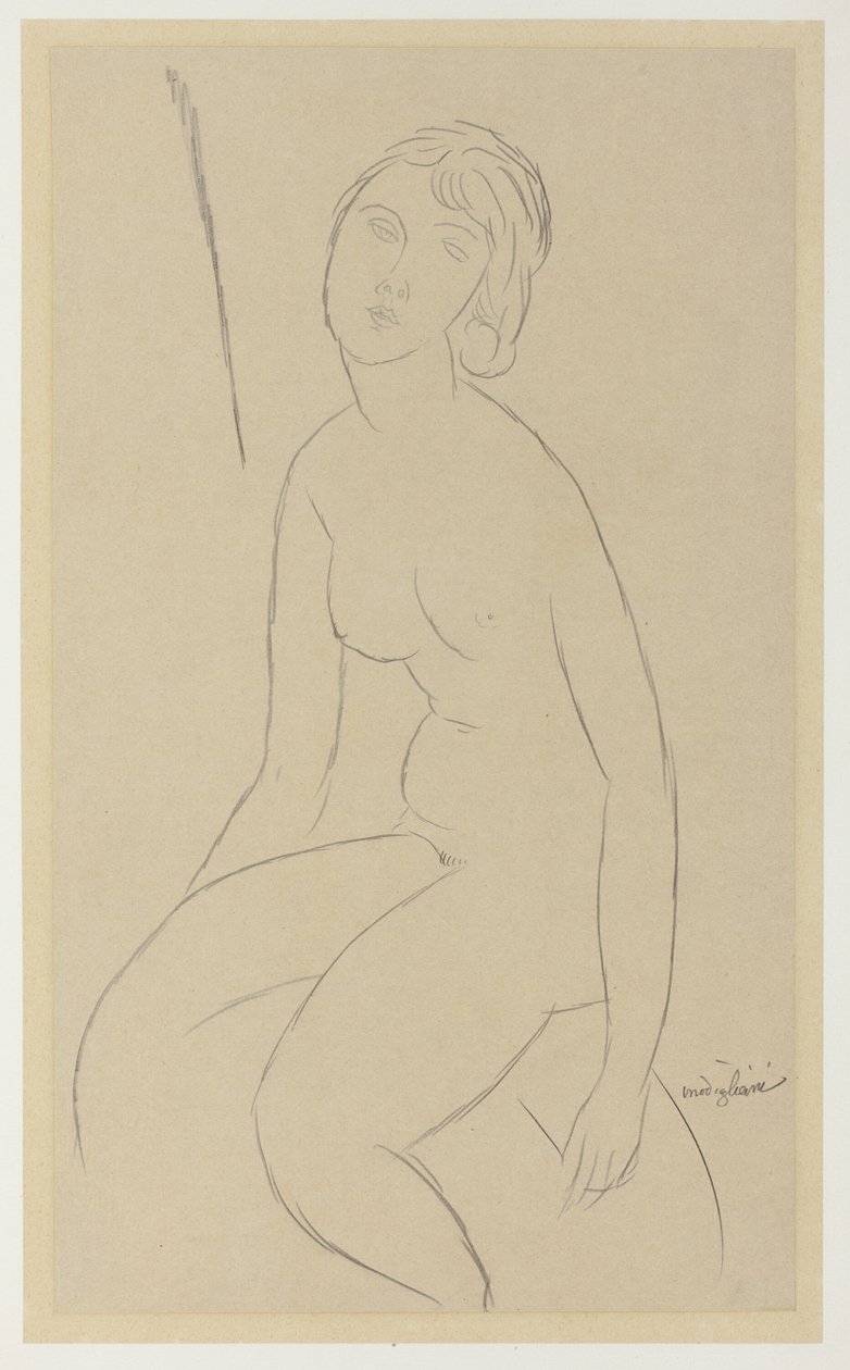 Sitzender Akt von Amedeo Modigliani