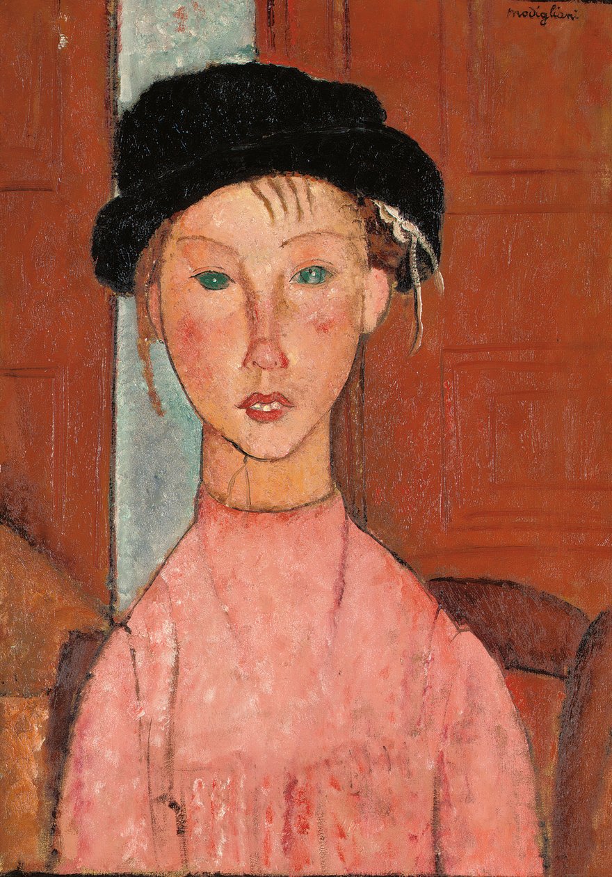 Junges Mädchen mit Barett, 1918 von Amedeo Modigliani