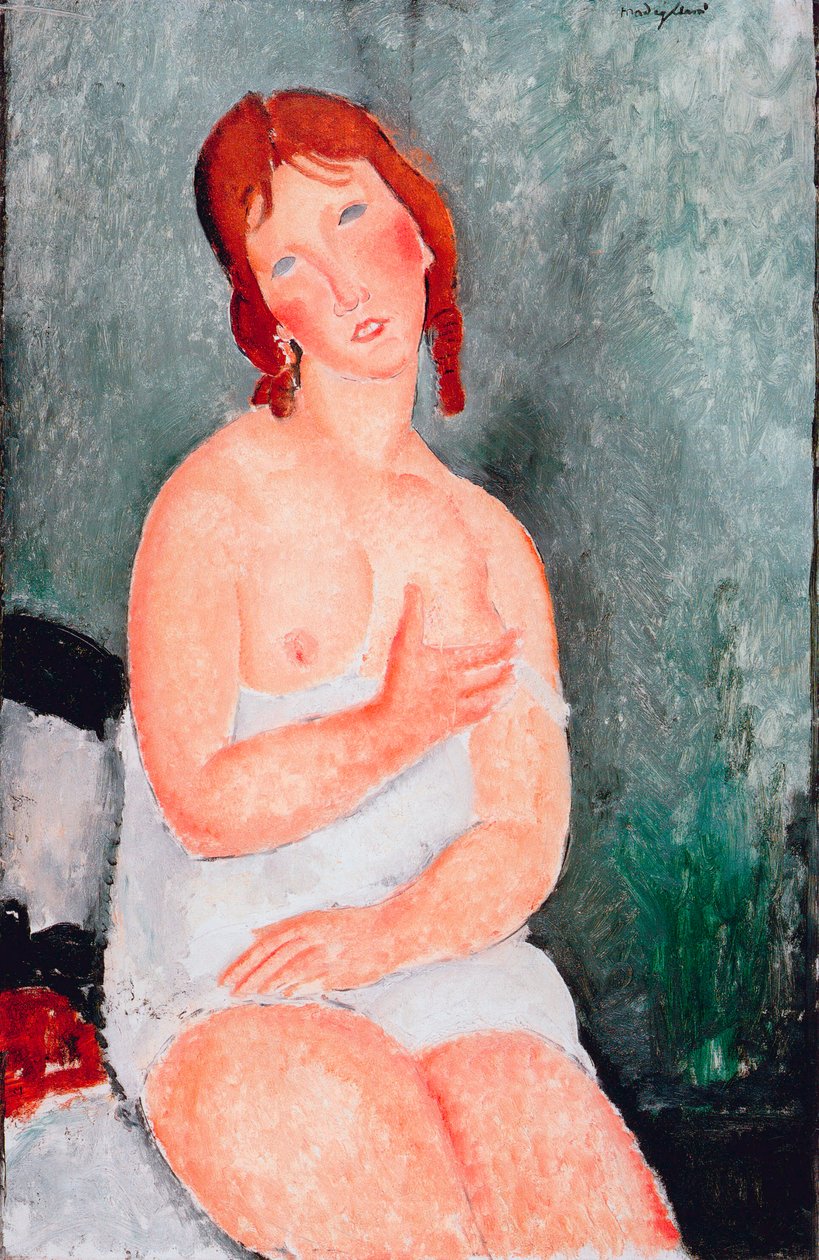 Junge Frau in einem Hemd, 1818 von Amedeo Modigliani