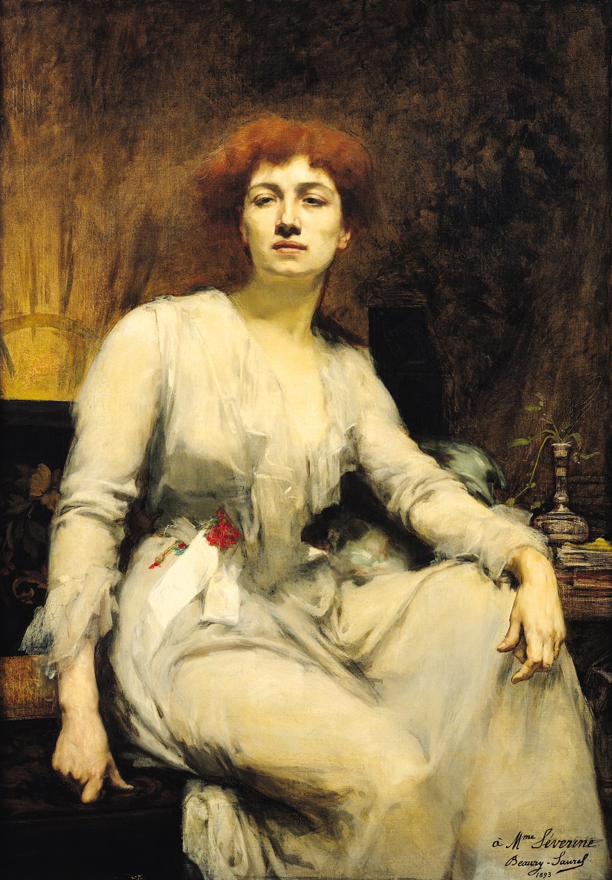 Porträt von Severine (1855-1929), 1893 von Amelie Beaury Saurel