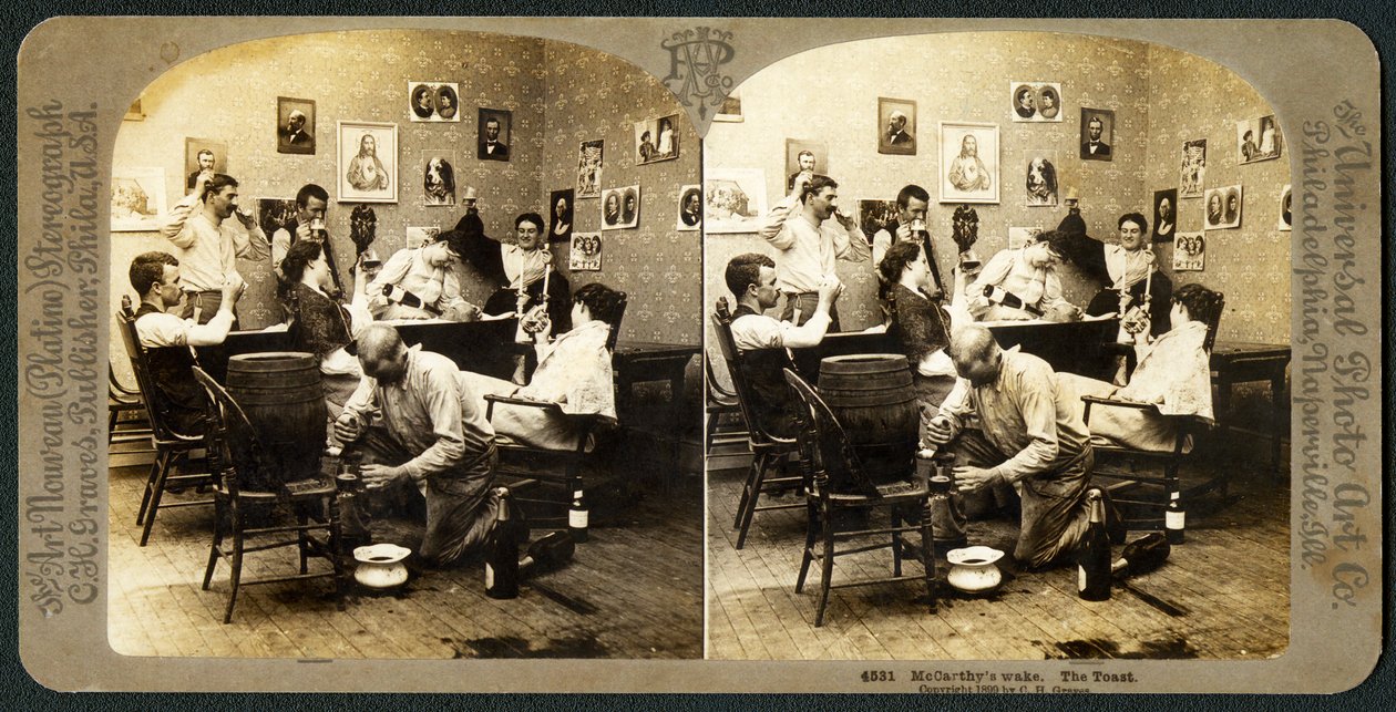 McCarthys Wake (Teil 2), 1899 (Stereograph) von American School
