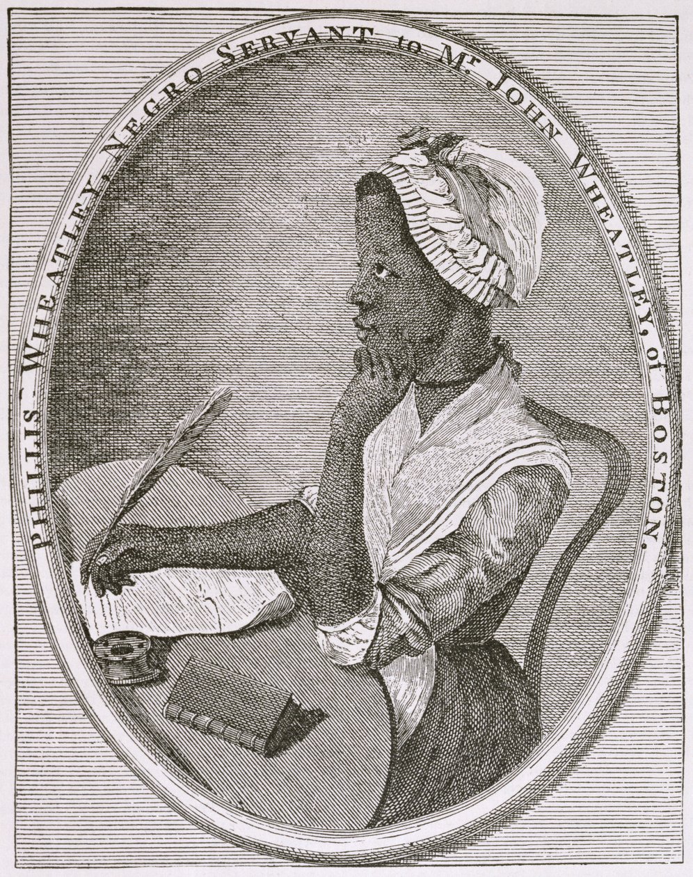 Porträt von Phillis Wheatley von American School
