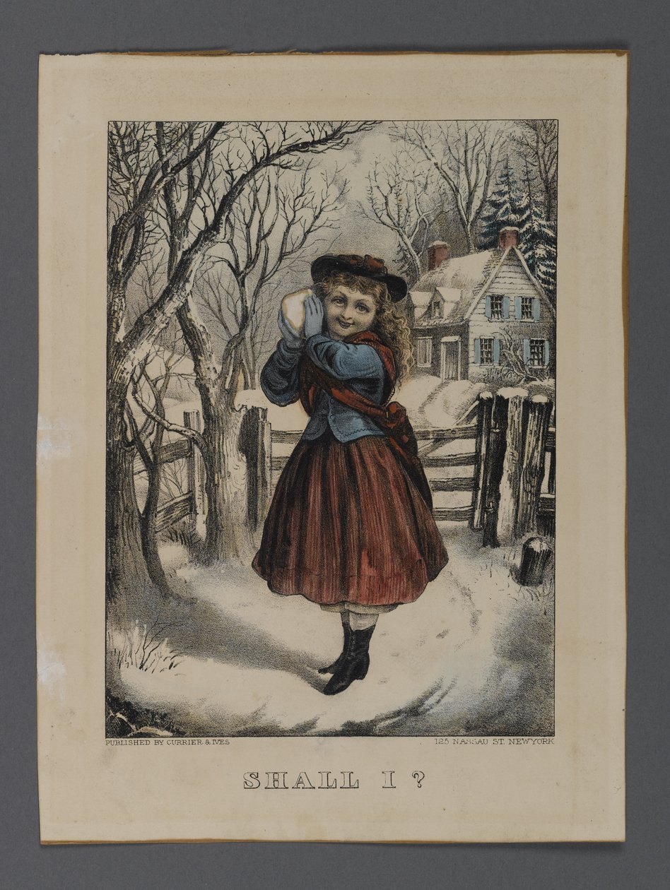 Soll ich?, veröffentlicht von Currier & Ives, New York von American School