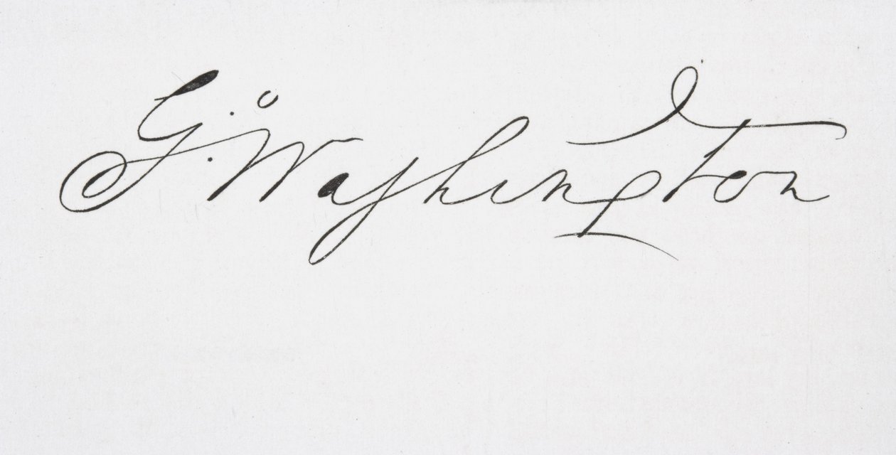 Unterschrift von George Washington von American School
