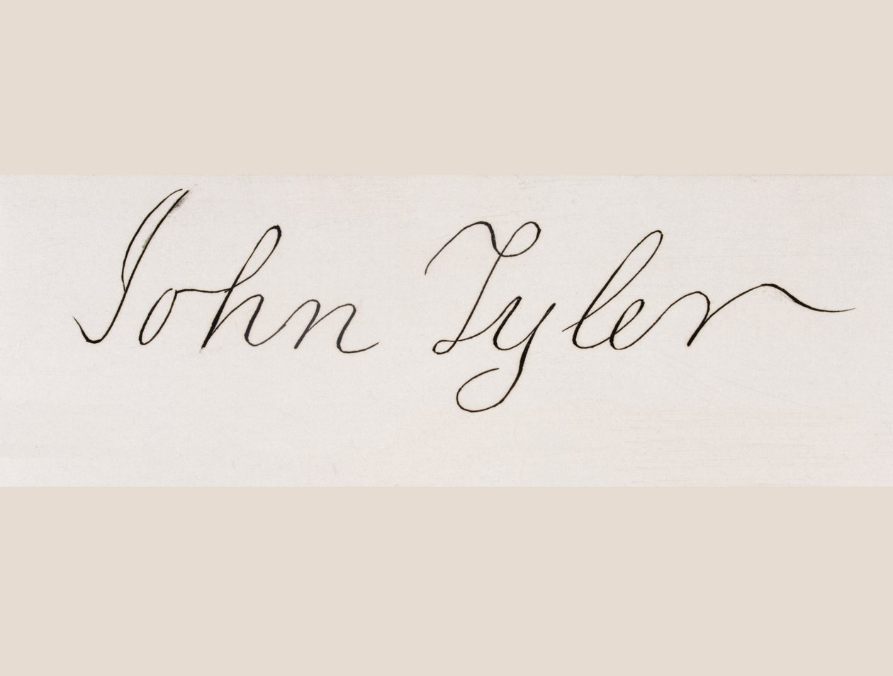 Unterschrift von John Tyler von American School