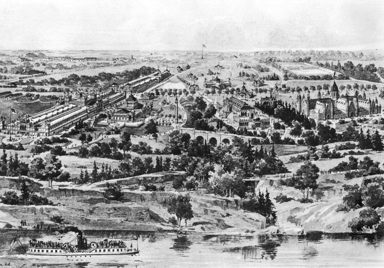 Ansicht der Centennial Exposition, Philadelphia, 1876 von American School