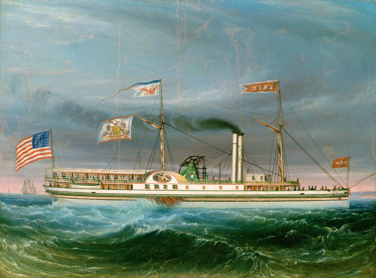 Dampfschiff "Erie" von American 19th Century