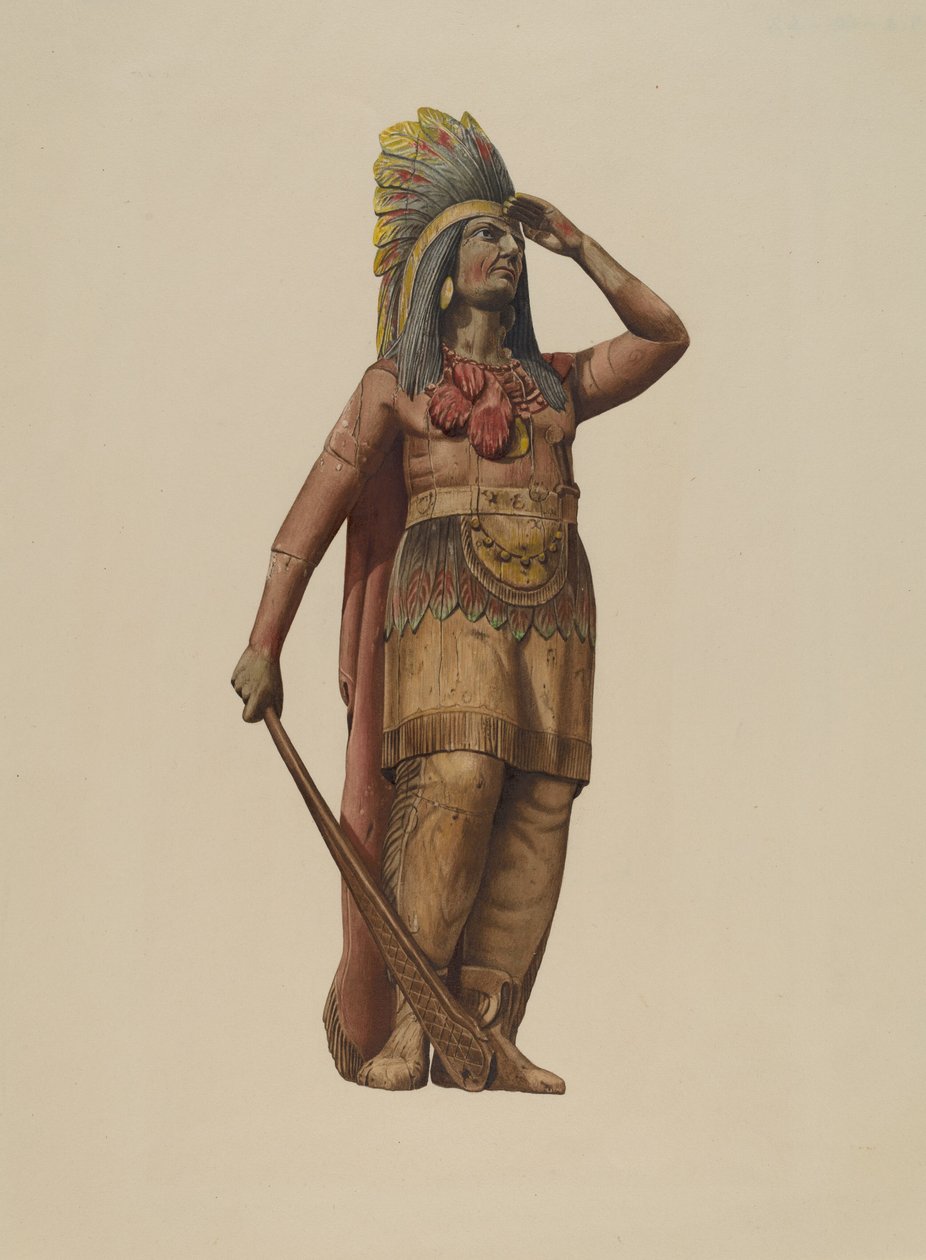 Zigarrenladen-Indianer von American 20th Century
