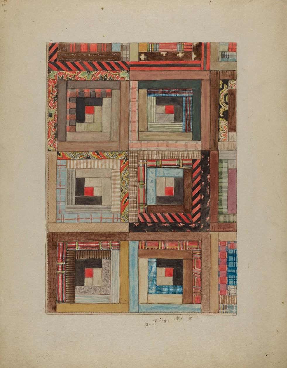 Gesteppte Stücke - Quadrate von American 20th Century