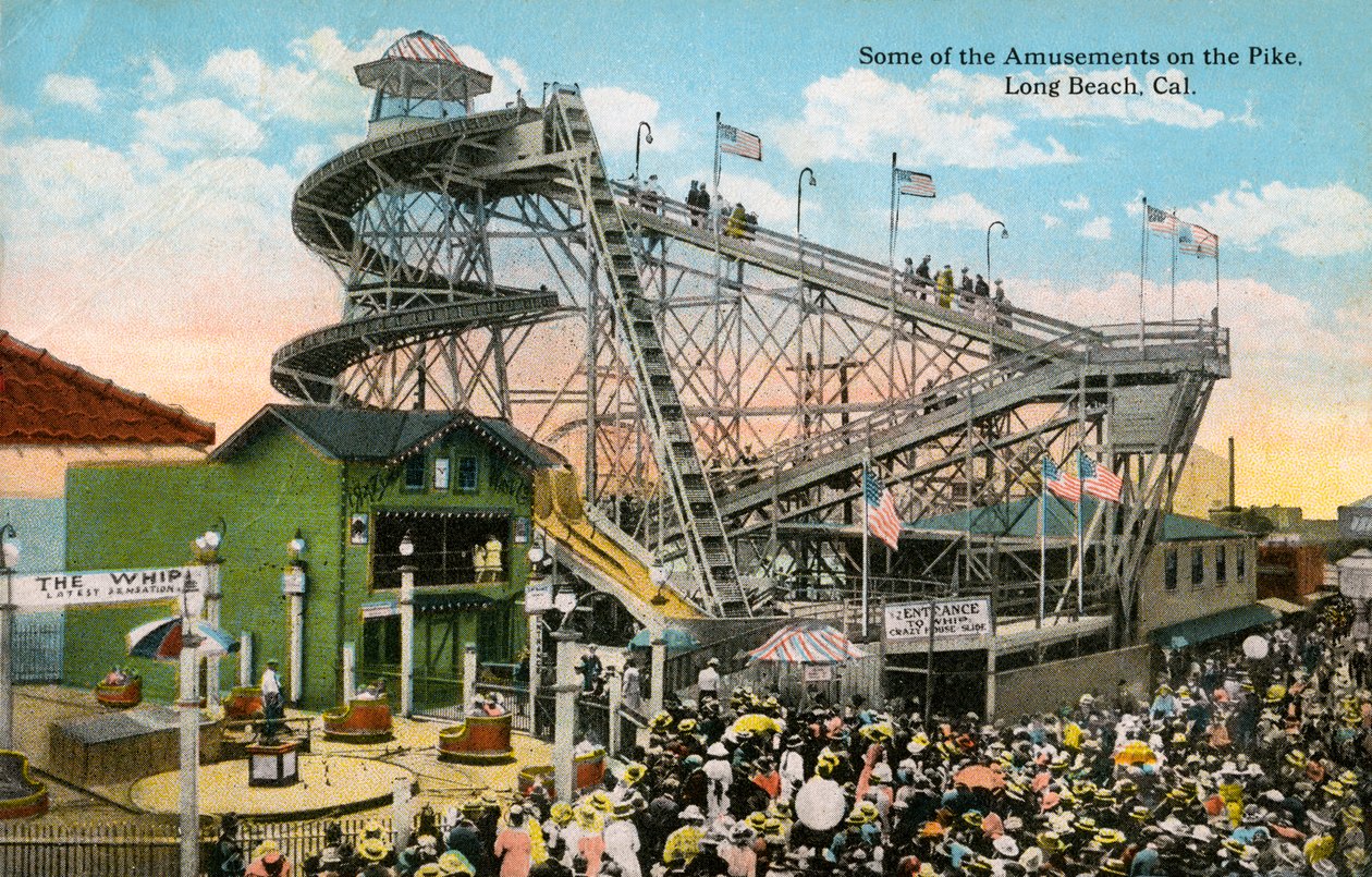 Vergnügungsparkfahrt in Long Beach von American School