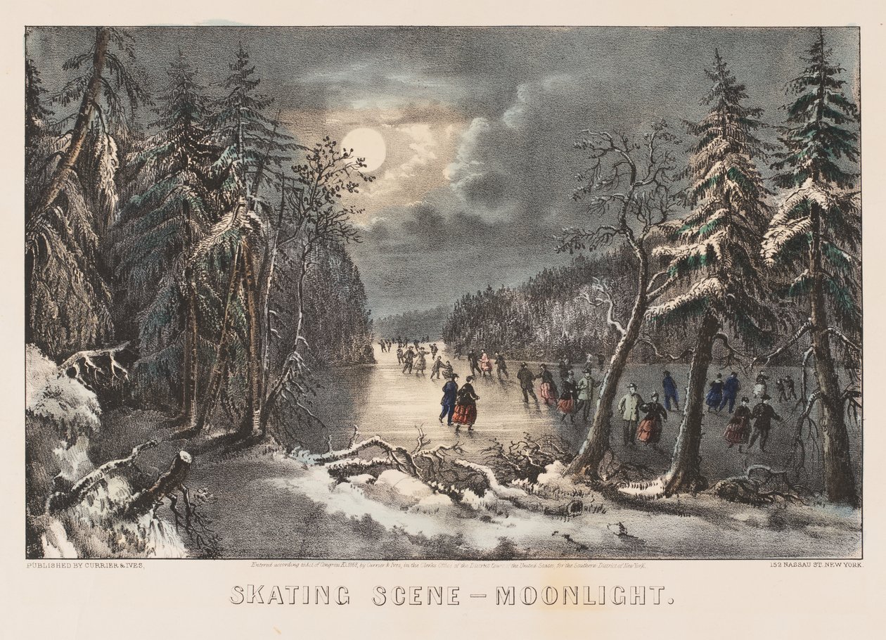 Schlittenszene - Mondlicht von American School