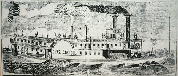 Das Mississippi-Seitenradschiff 
