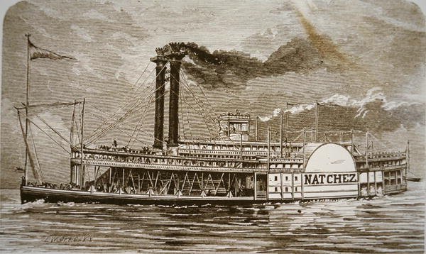 Der Mississippi-Seitenraddampfer 