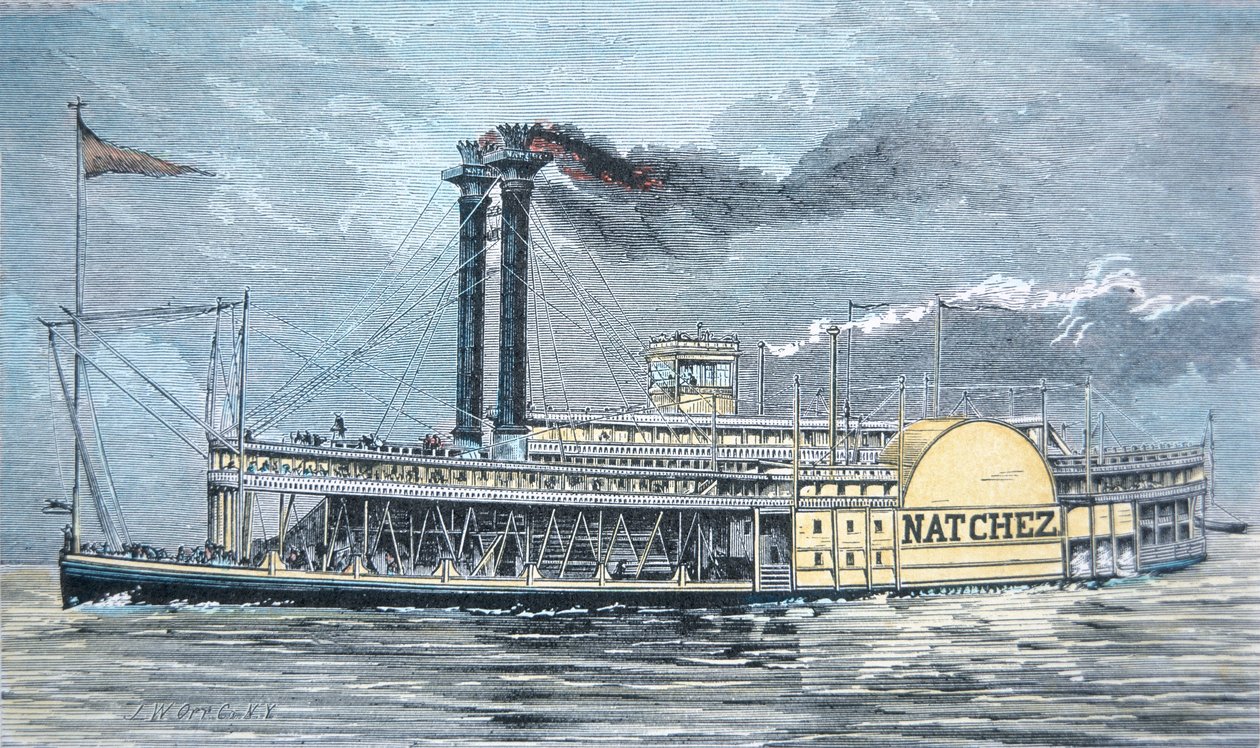 Der Mississippi-Seitenraddampfer 