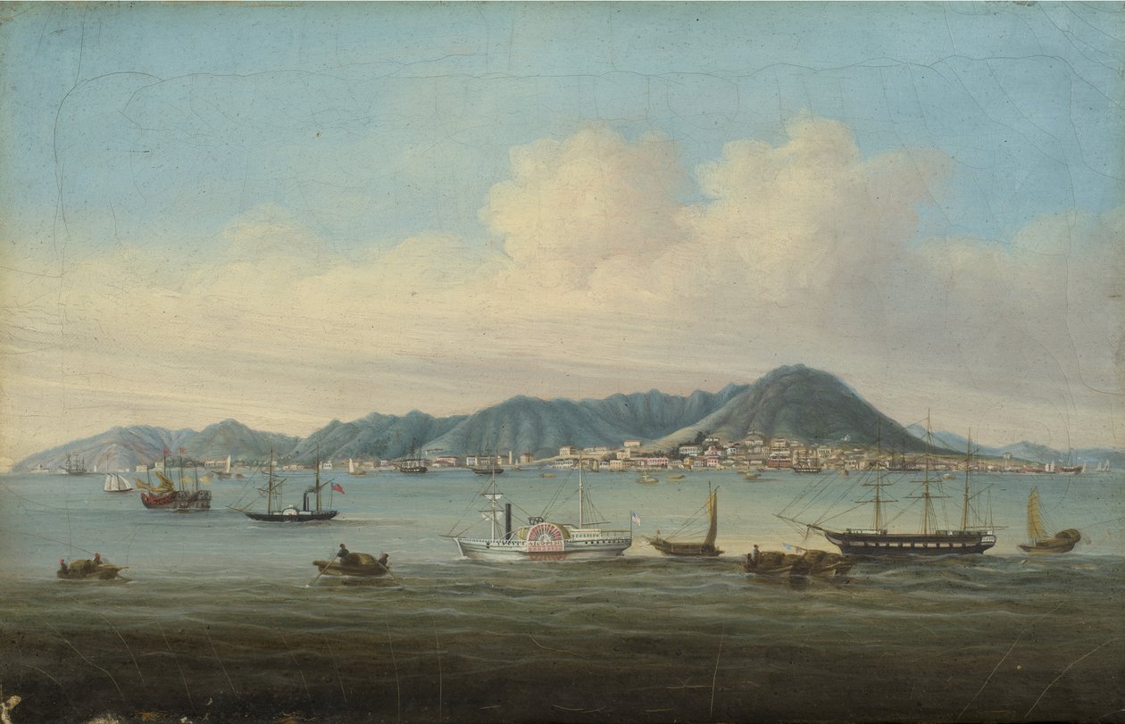 Ansicht von Hongkong, 1850 von American School