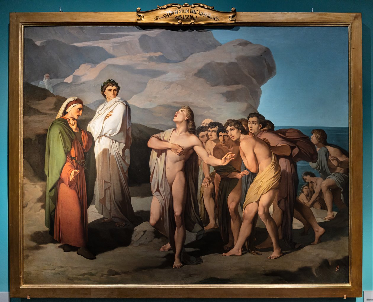 Dante und Casella von Amos Cassioli