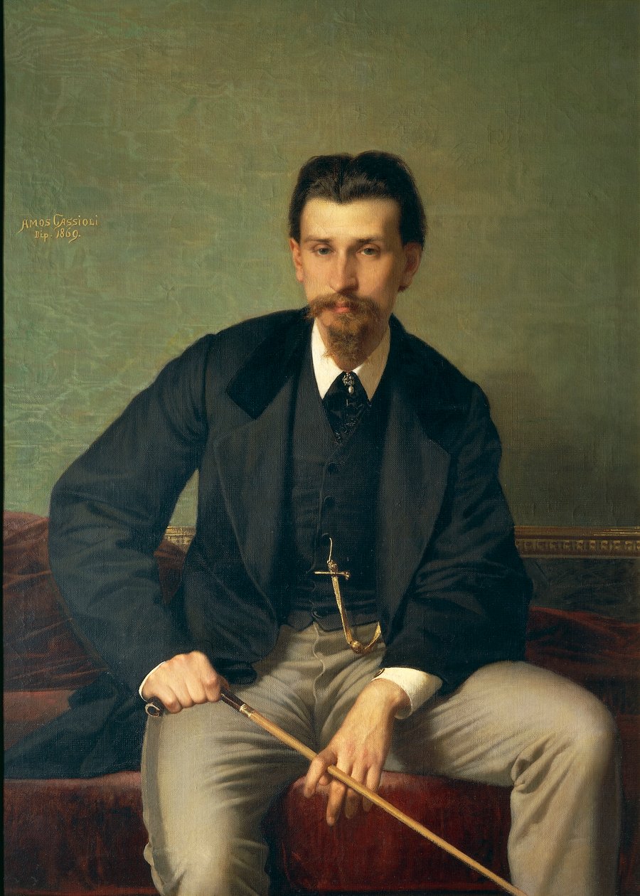 Porträt des Malers Augusto Betti von Amos Cassioli