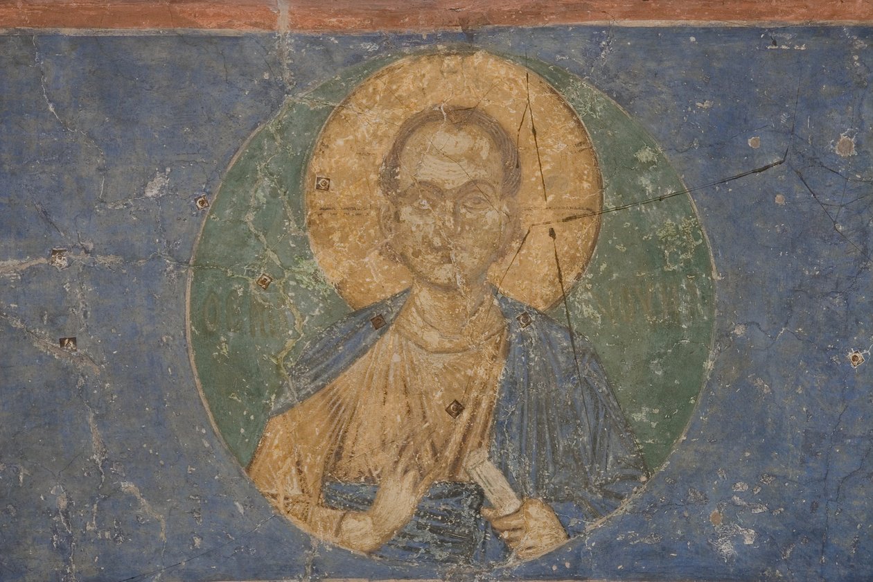 Christus Emmanuel, 12. Jahrhundert von Ancient Russian frescos