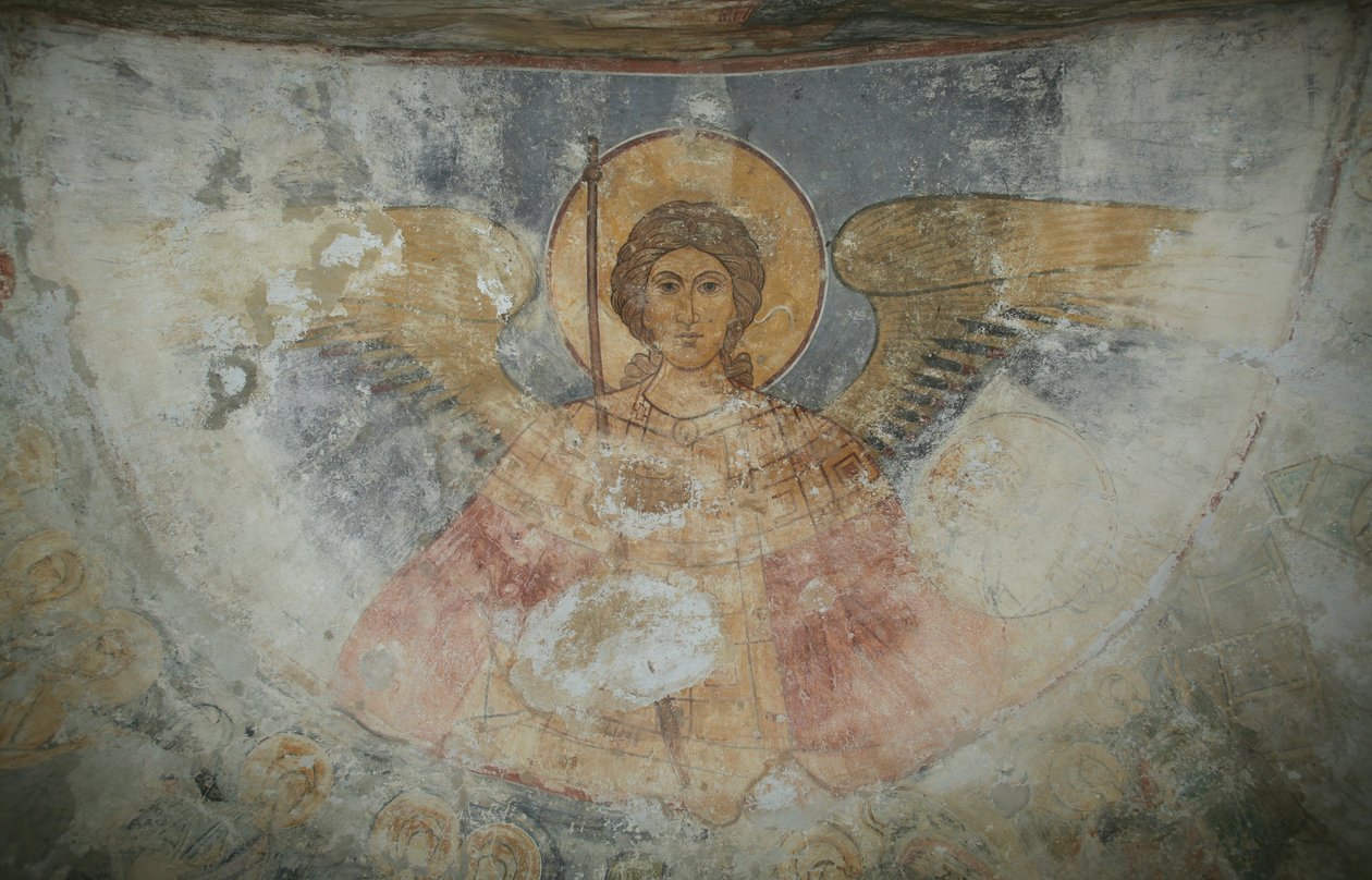 Erzengel Michael, 12. Jahrhundert von Ancient Russian frescos