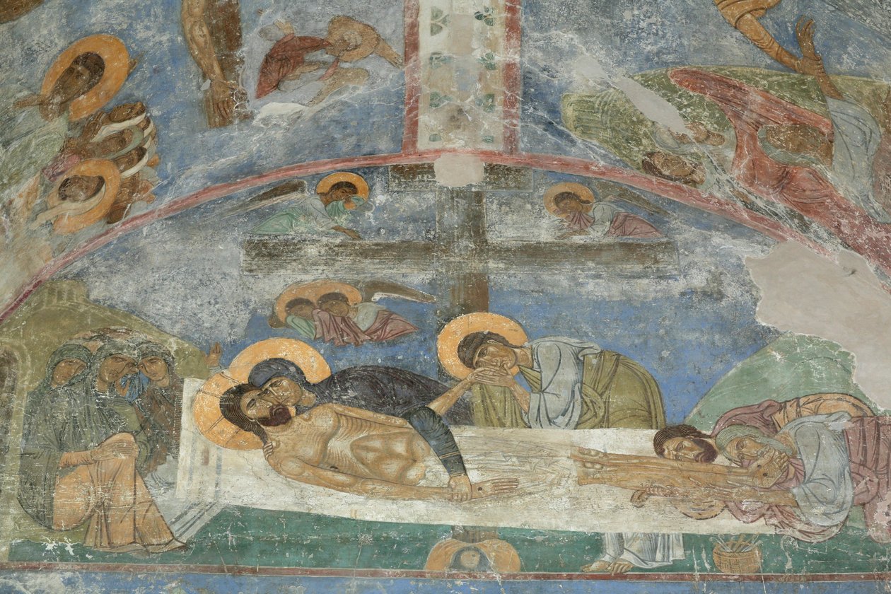 Die Grablegung Christi, 12. Jahrhundert von Ancient Russian frescos