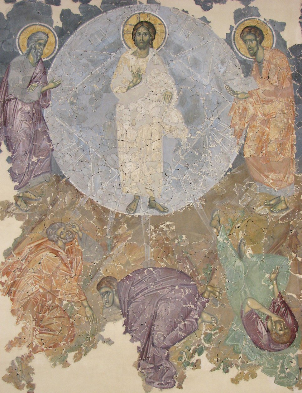 Die Verklärung Jesu, ca. 1380 von Ancient Russian frescos