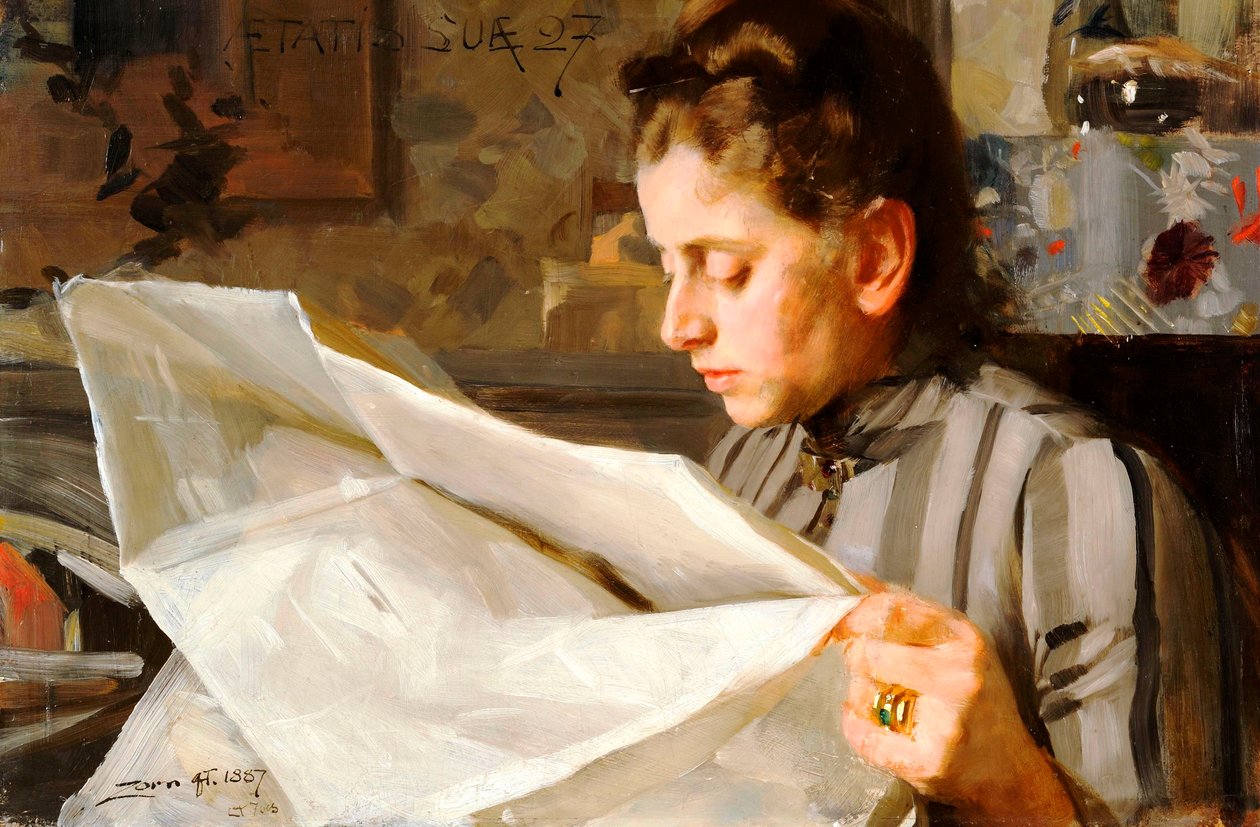 Emma Zorn, Lesend von Anders Leonard Zorn