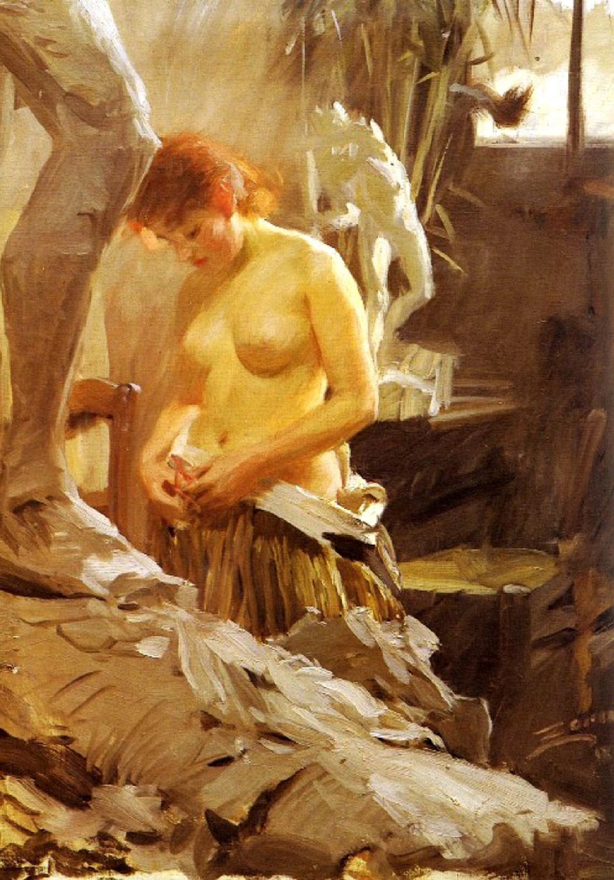 In Wikströms Atelier von Anders Leonard Zorn