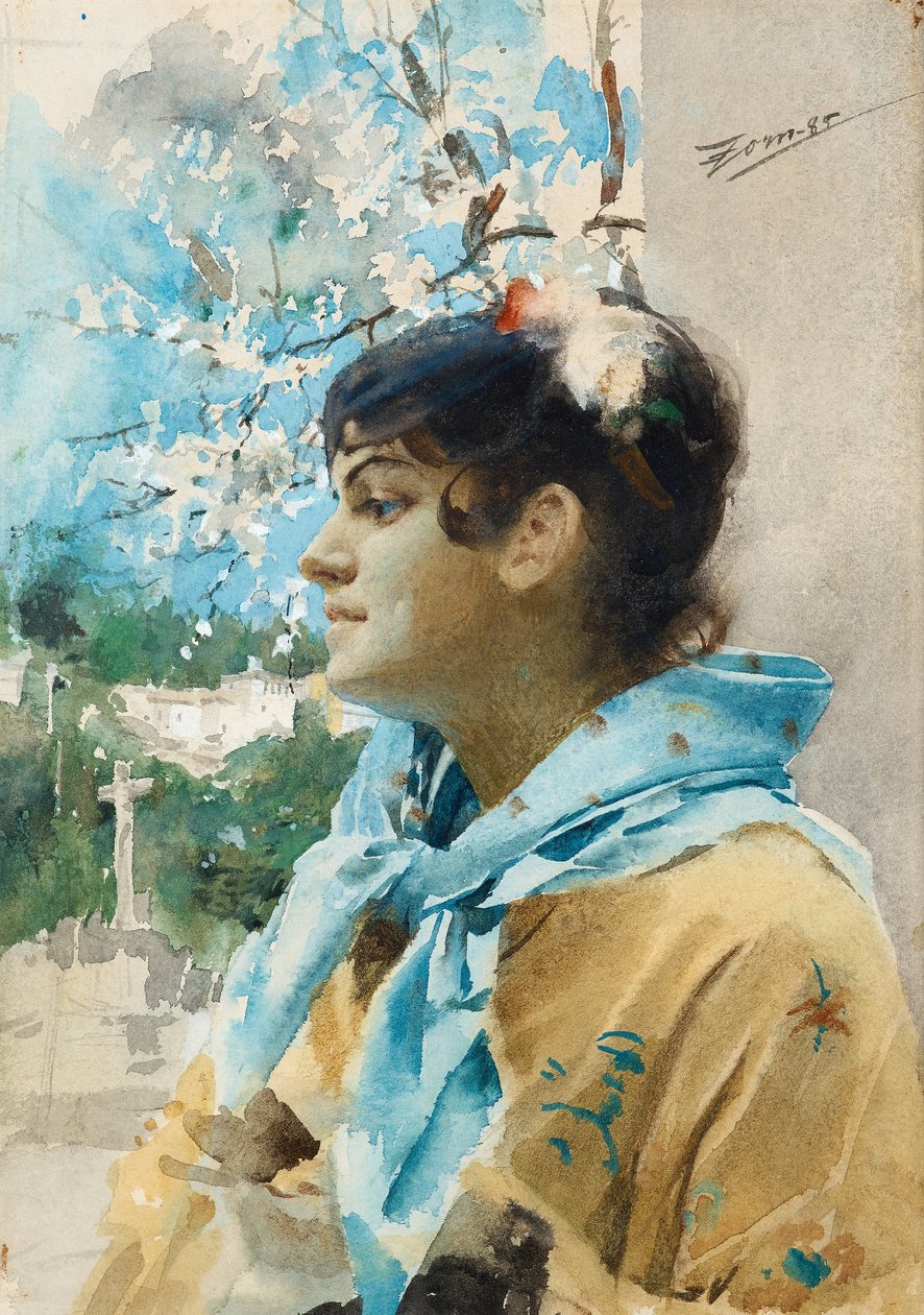 Spanierin im Profil I von Anders Leonard Zorn