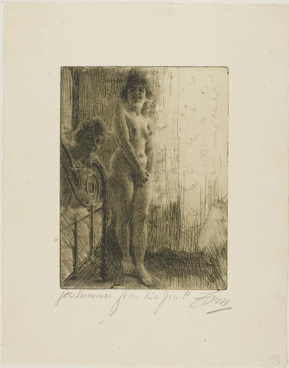 Eine dunkle Ecke von Anders Leonard Zorn