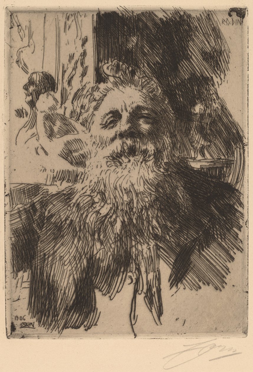 Auguste Rodin von Anders Leonard Zorn