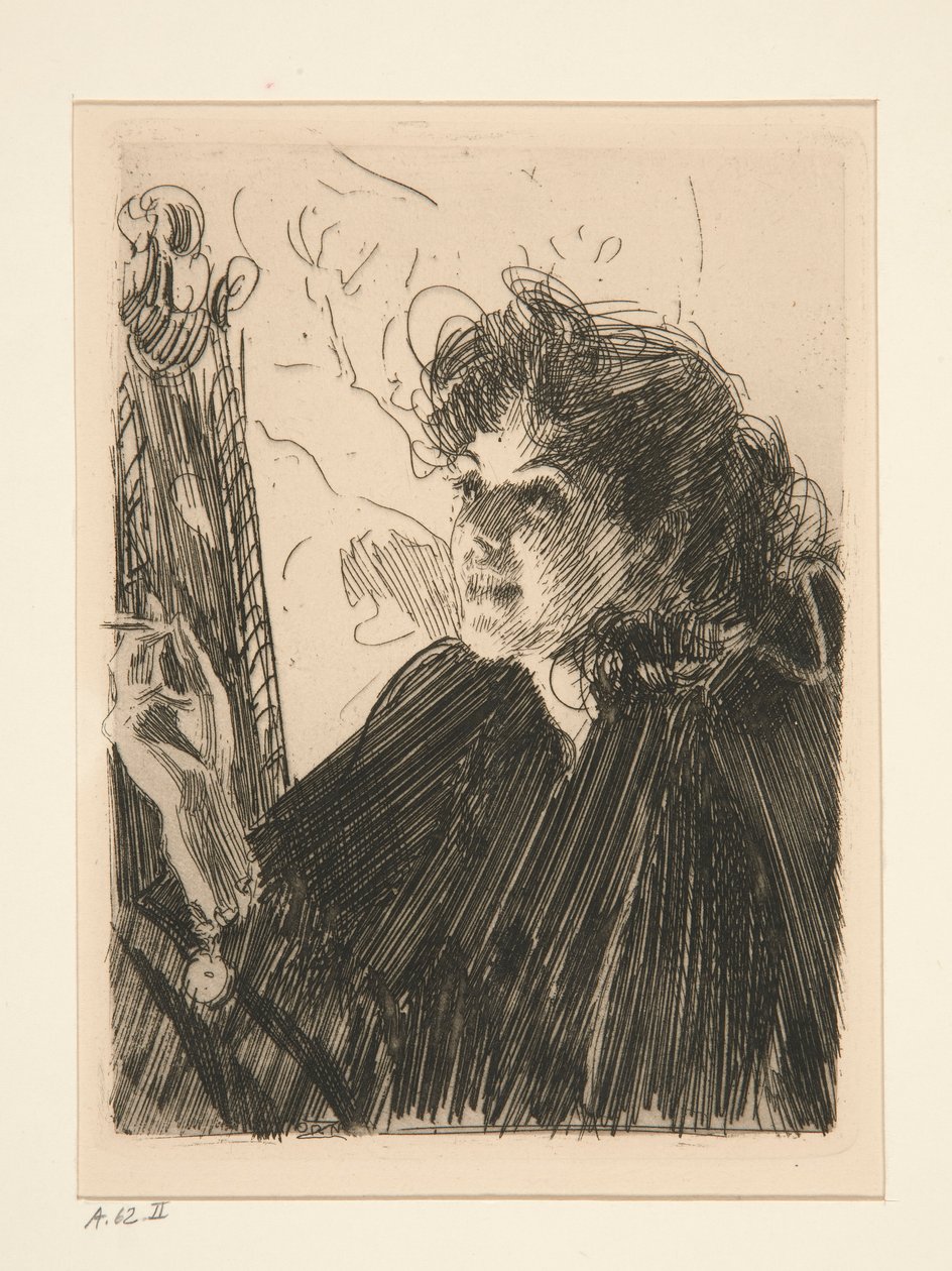 Mädchen mit Zigarette II von Anders Leonard Zorn