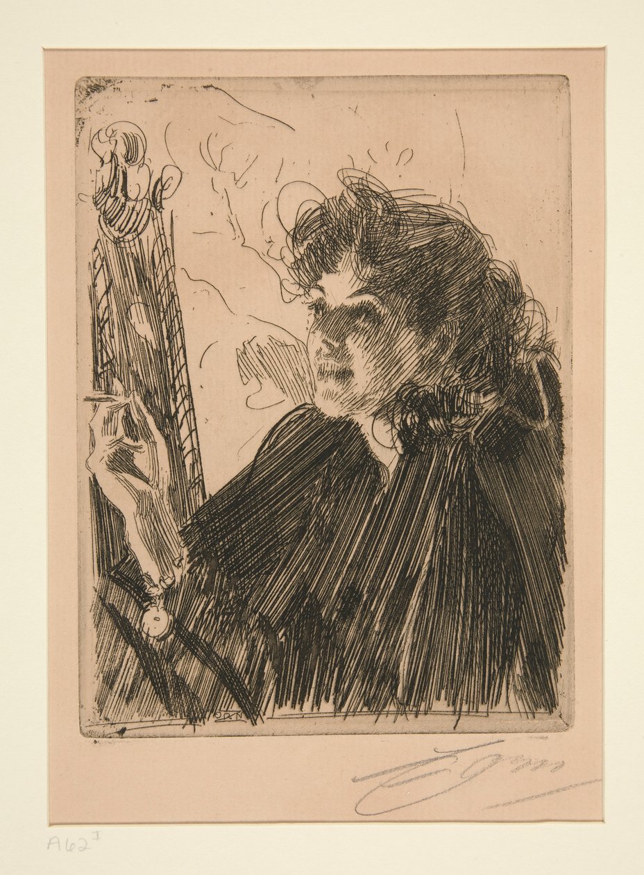 Mädchen mit Zigarette II von Anders Leonard Zorn