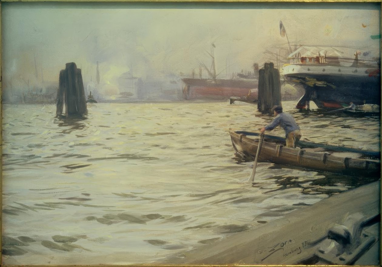 Hamburger Hafen von Anders Leonard Zorn