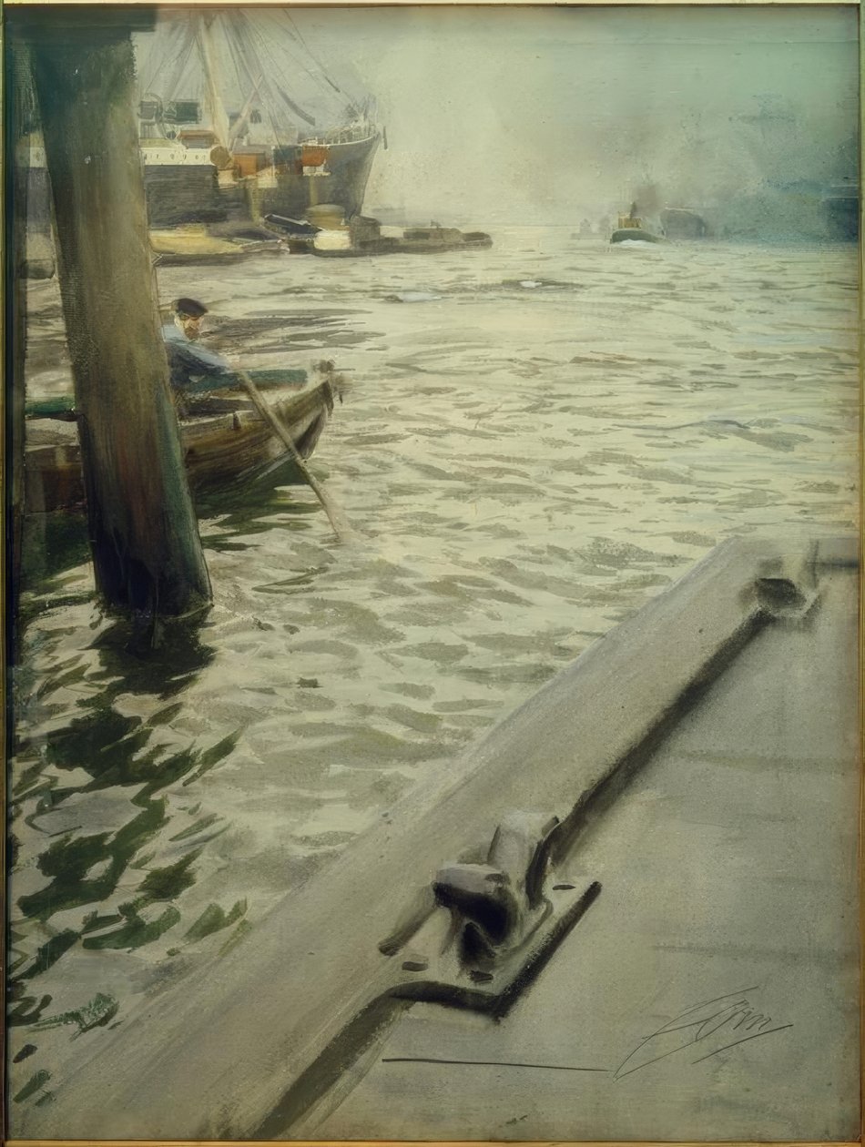 Im Hamburger Hafen von Anders Leonard Zorn