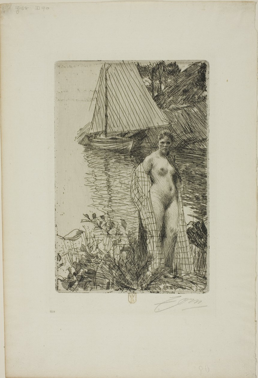 Mein Modell und mein Boot von Anders Leonard Zorn