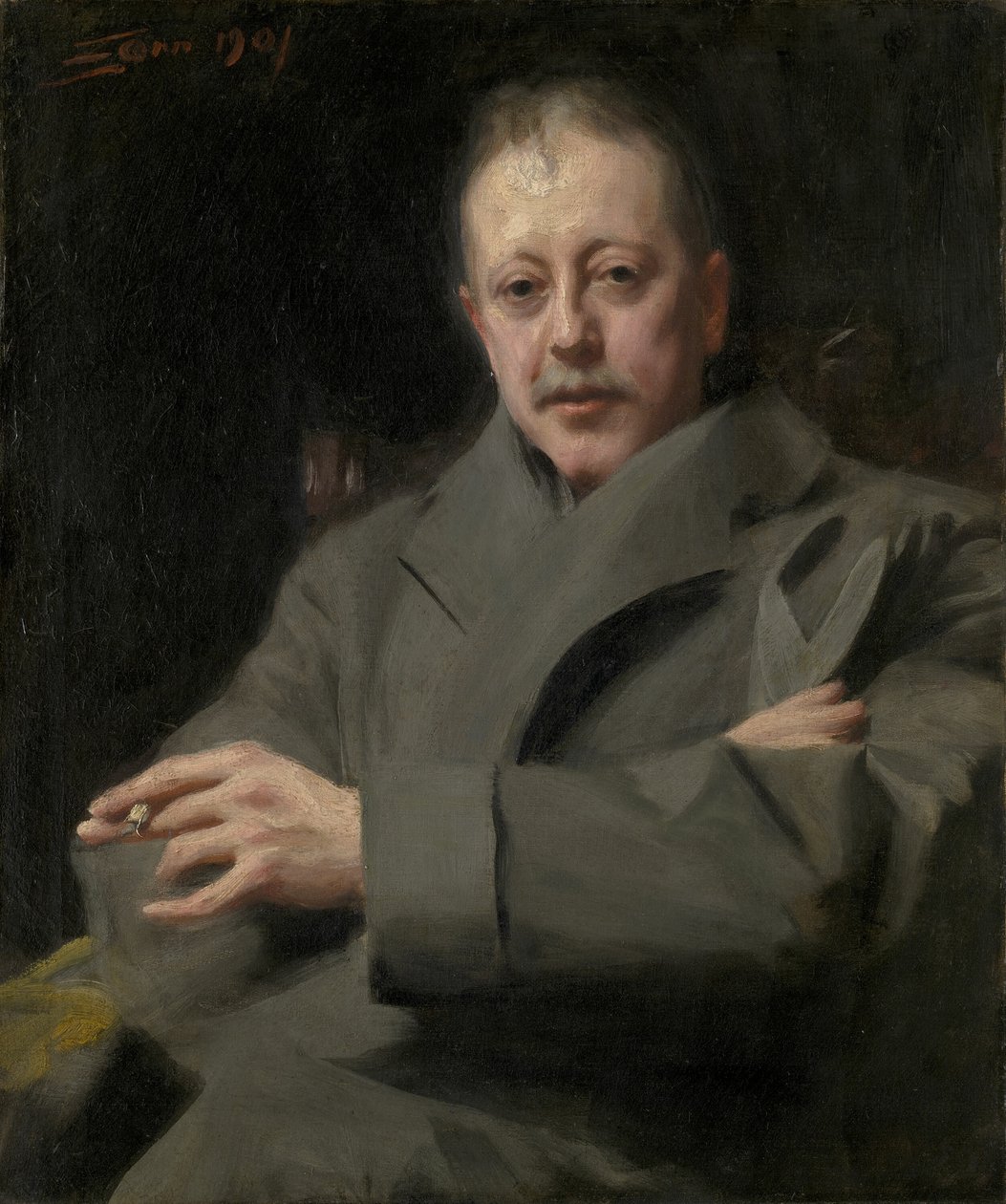 Porträtstudie eines Mannes von Anders Leonard Zorn