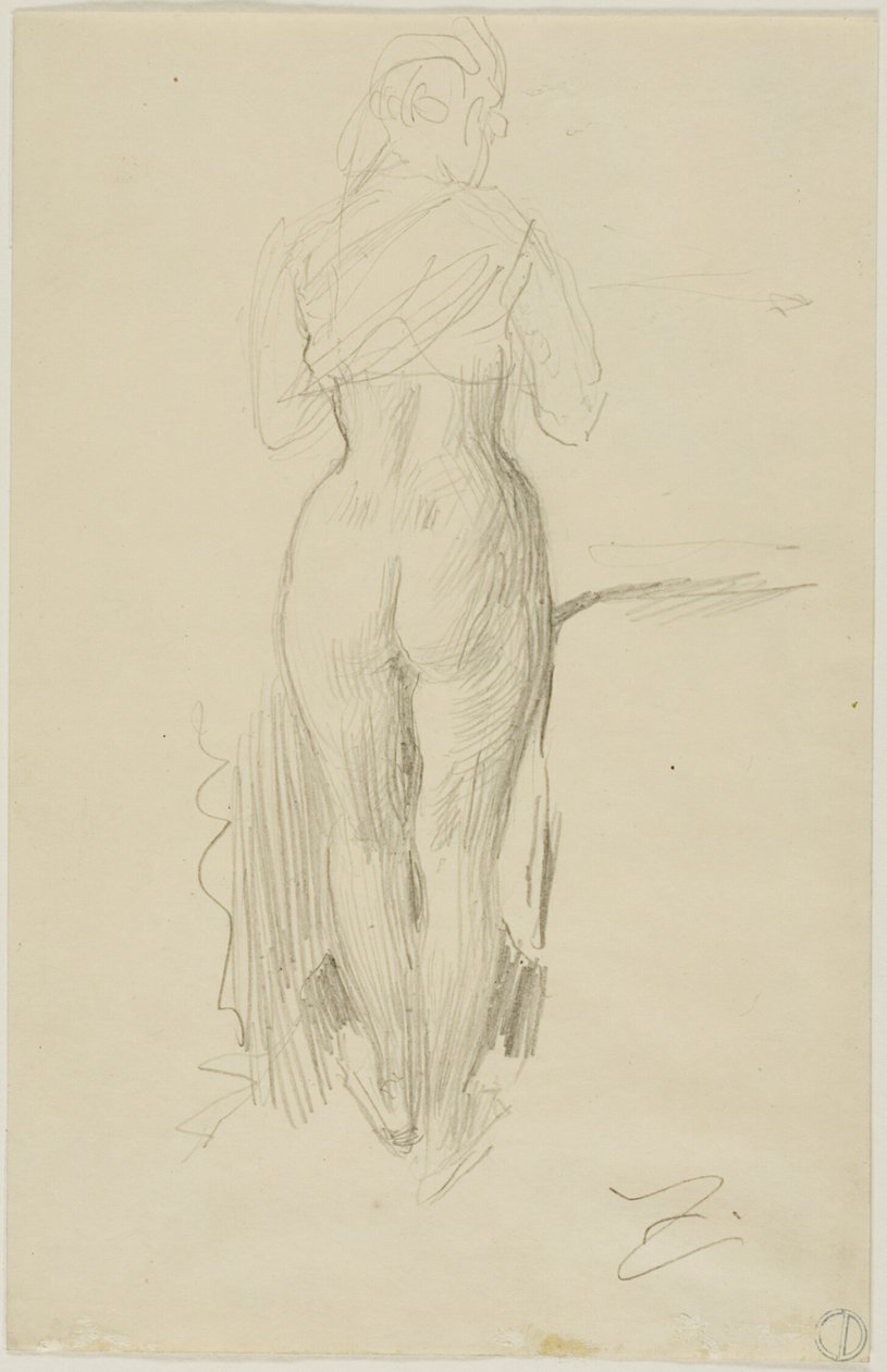 Stehende weibliche Figur von hinten gesehen von Anders Zorn