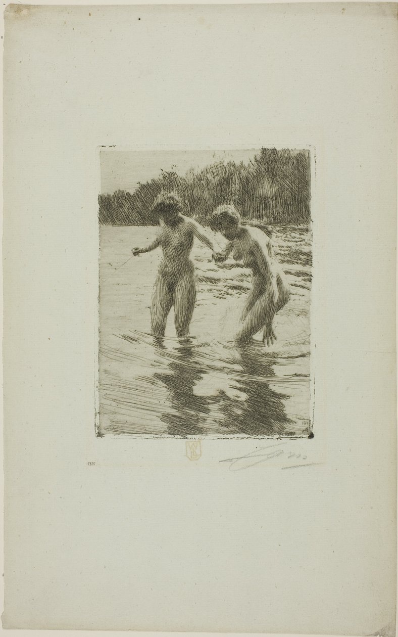 Zwei Badende von Anders Leonard Zorn